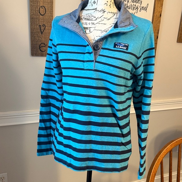 L.L. Bean Rugby Striped Pullover - Picture 1 of 8